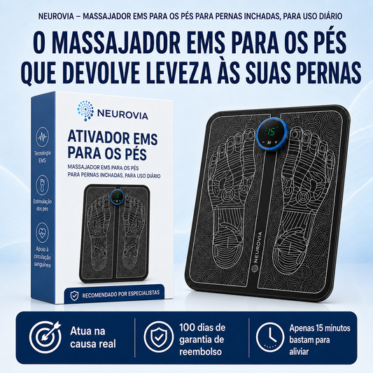 Neurovia™ Tratamento EMS Ativador para Pernas Inchadas, Pesadas ou Enfraquecidas — Para Uso em Casa