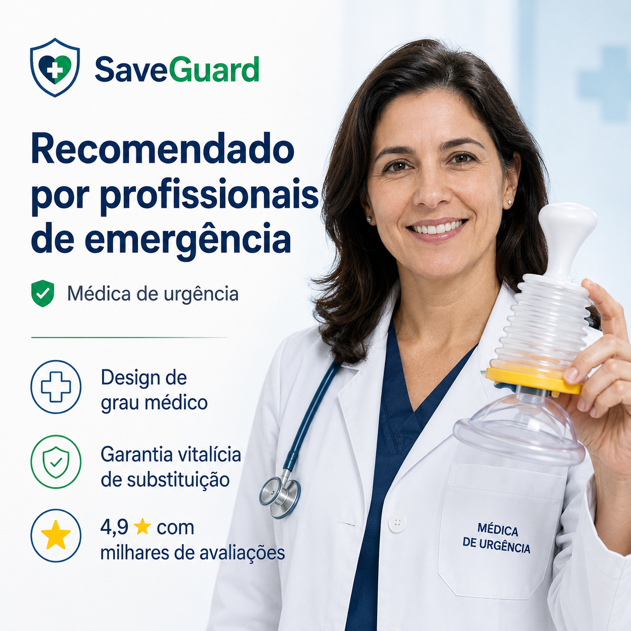 Quando cada segundo conta, esteja preparado com SaveGuard — viva sozinho ou em família.