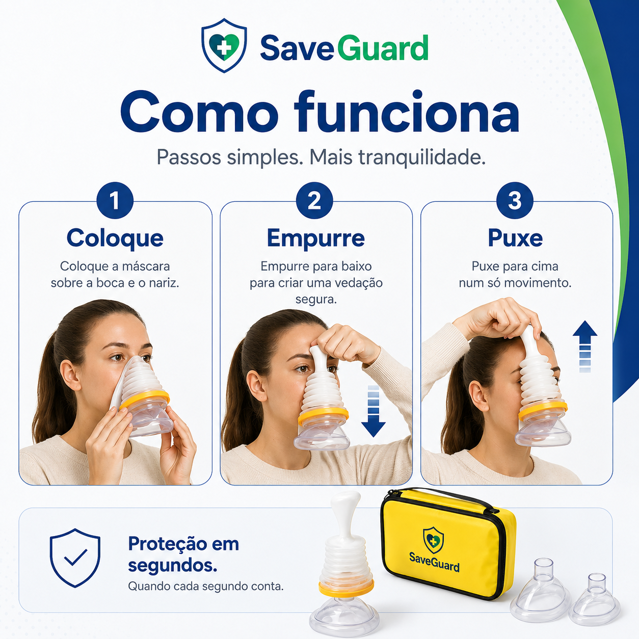 Quando cada segundo conta, esteja preparado com SaveGuard — viva sozinho ou em família.