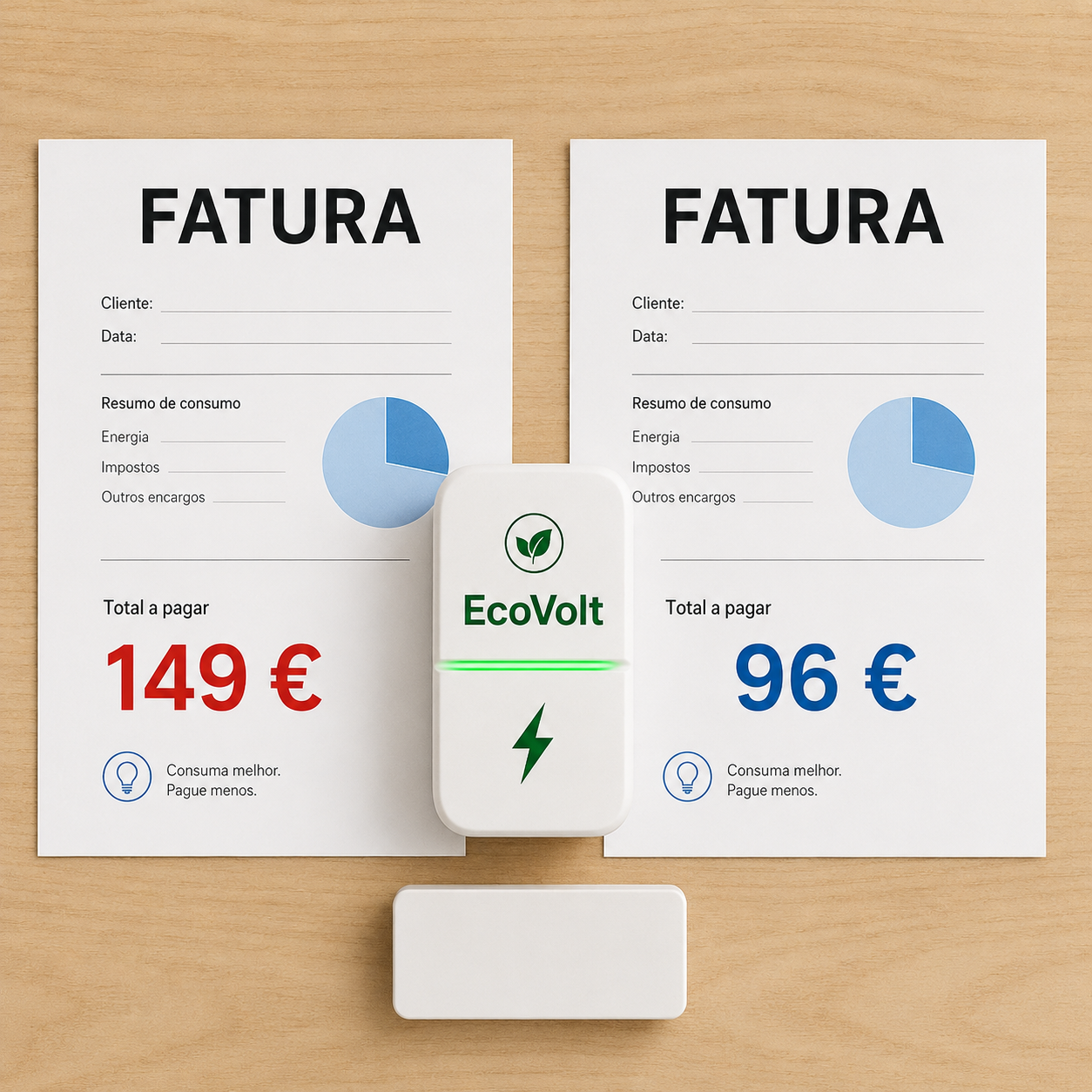 HOJE 1+1 GRÁTIS | EcoVolt™ Poupe na fatura da luz desde o primeiro dia e diga adeus à tensão residual.