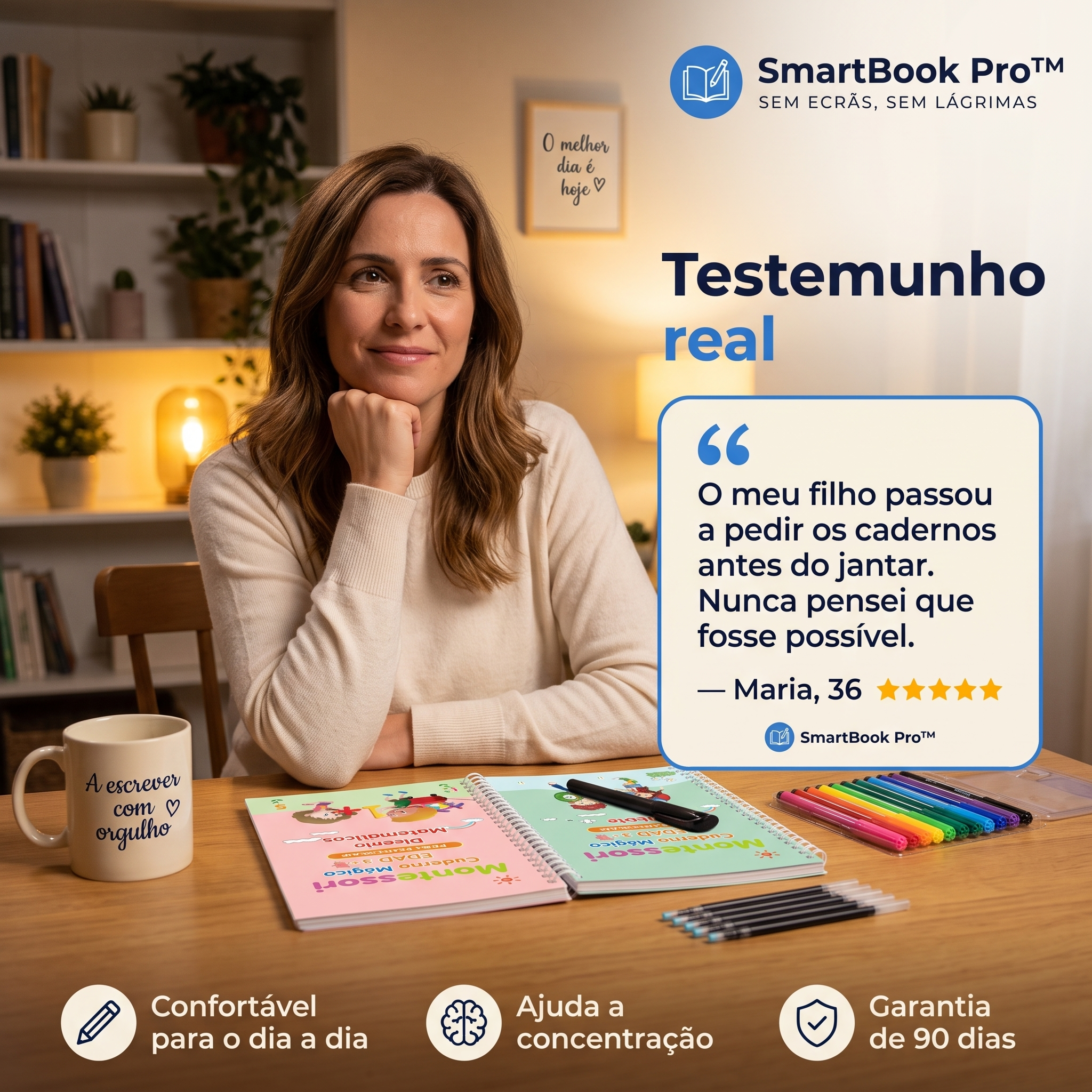 HOJE COM 12 CANETAS MÁGICAS GRÁTIS - SmartBook Pro™ Kit Montessori de Cadernos Mágicos Reutilizáveis para Crianças — Sem Ecrãs + (12 Canetas Mágicas Coloridas Valor 15 € GRÁTIS)